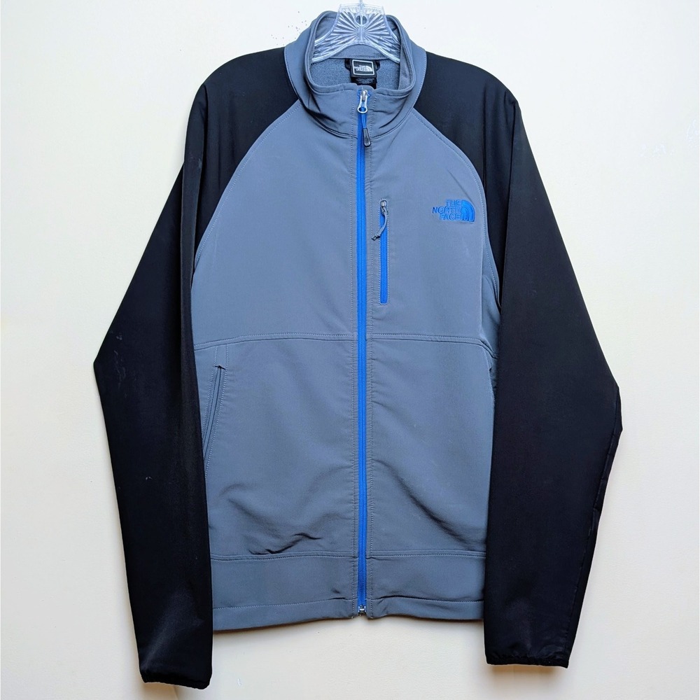 North‎ Face Apex Shellrock Soft Shell Outdoor Jacket Black Grey Blue Mens Large